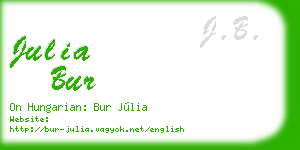 julia bur business card